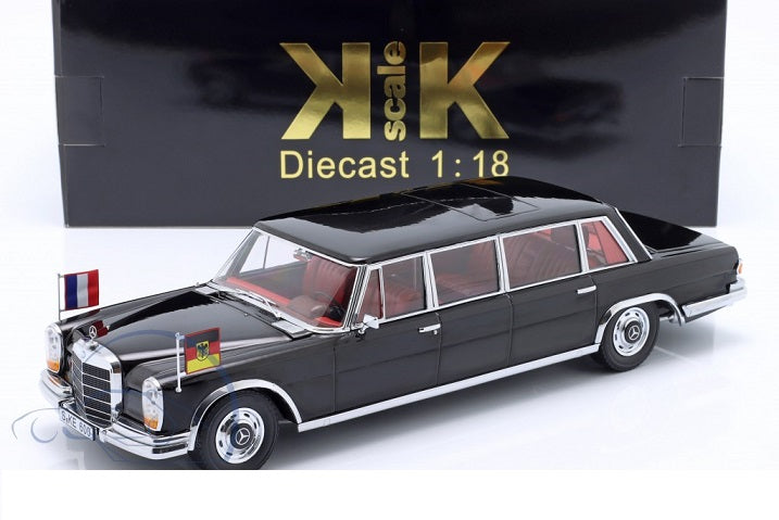 Mercedes 600 w100 Pullman negru - 1/18 KK Scale
