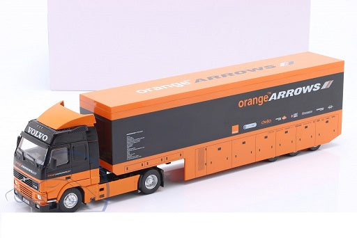 Camion Volvo FH12 Arrows Formula 1 2000/01 Team Transporter portocaliu/negru - 1/43 Ixo