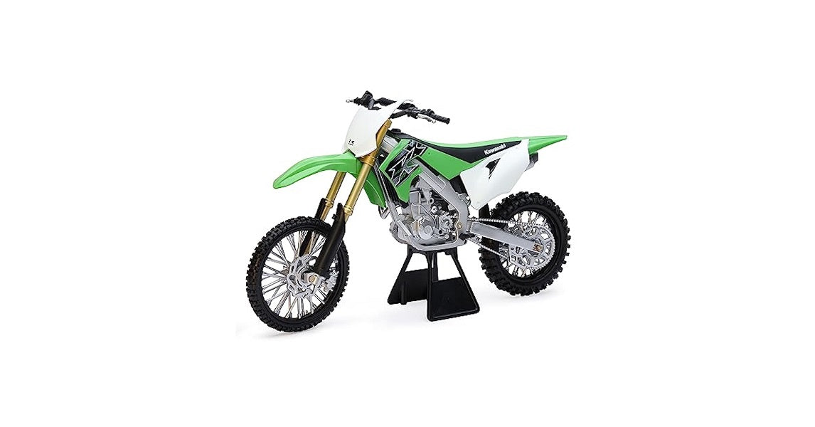 Motocicleta Kawasaki KX450 verde - 1/6 New Ray