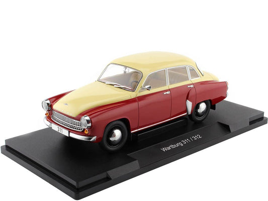 Wartburg 311/312 rosu/crem - 1/18 Model Car Group