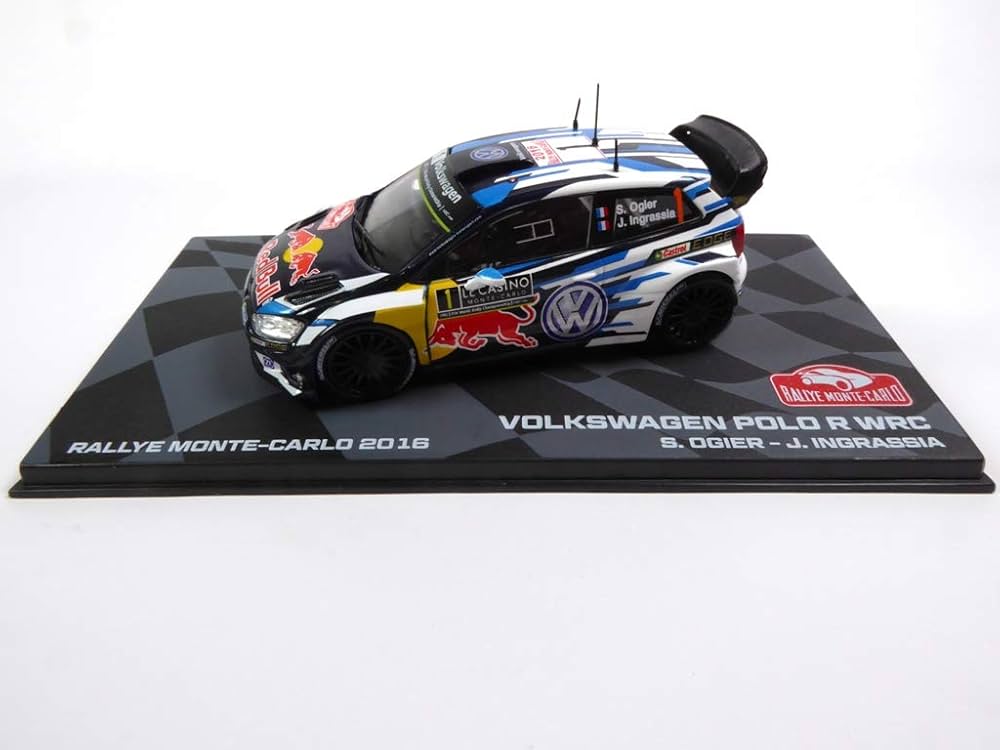 Volkswagen Polo R WRC S.Ogier - J.Ingrassia Rallye Monte-Carlo 2016 #1 cu vitrina plexiglass - 1/43 Altaya