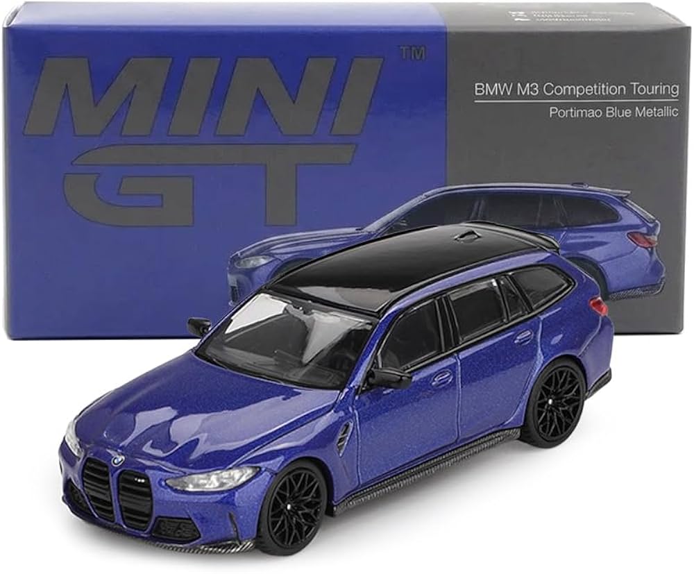 BMW M3 Competition Touring Portimao blue metallic - 1/64 Mini GT