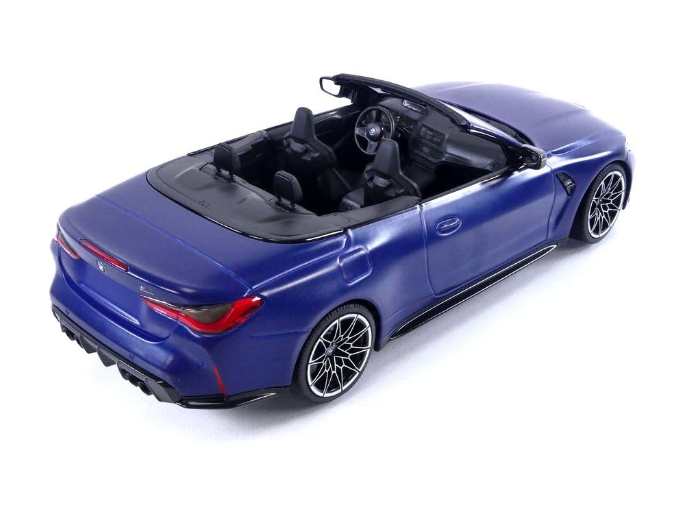 BMW M4 Cabriolet 2021 albastru mat 1/438pcs - 1/18 Minichamps