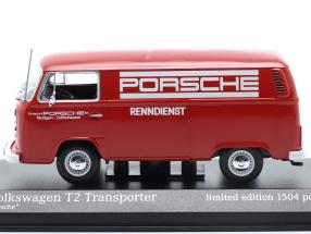 Volkswagen T2 Transporter Delivery van 1972 "Porsche" 1/1504 pcs cu vitrina plexiglass - 1/43 Minichamps