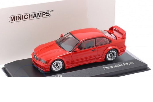 BMW M3 GTR E36 1993 rosu 1/500pcs cu vitrina plexiglass - 1/43 Minichamps