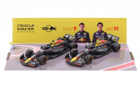 Set 2 machete Formula 1 Verstappen #1 & Perez #11 World Champion 2024 - 1/43 Bburago