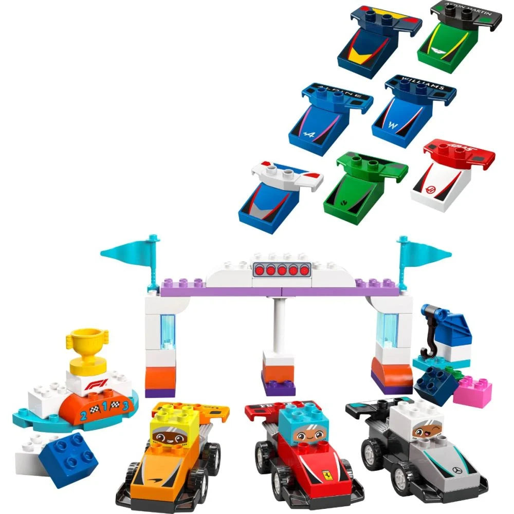 LEGO DUPLO 10445 - Echipa F1 Masini si piloti de curse (70 piese)