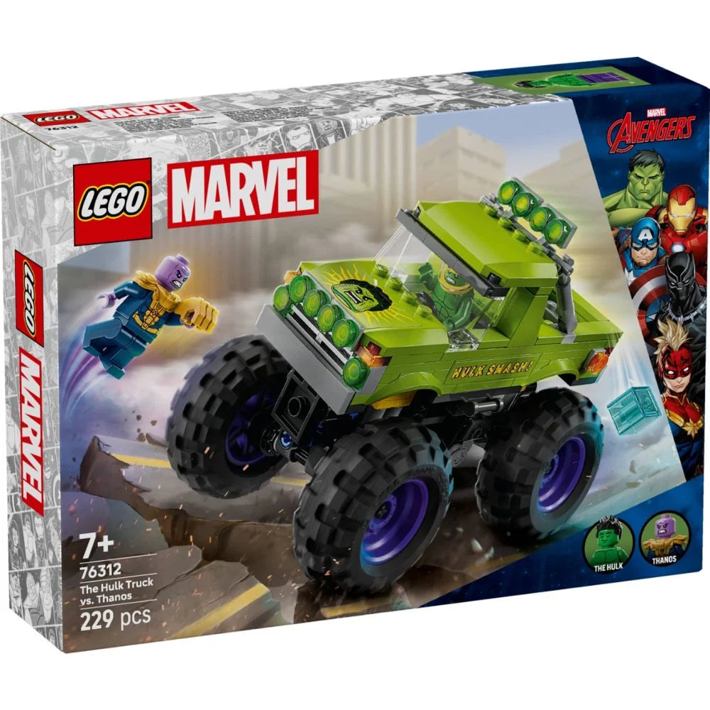 LEGO Marvel 76312 - Hulk in vehicul de teren contra lui Thanos (229 piese)