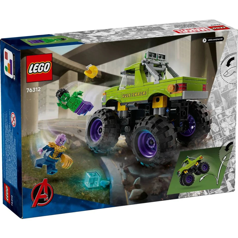 LEGO Marvel 76312 - Hulk in vehicul de teren contra lui Thanos (229 piese)