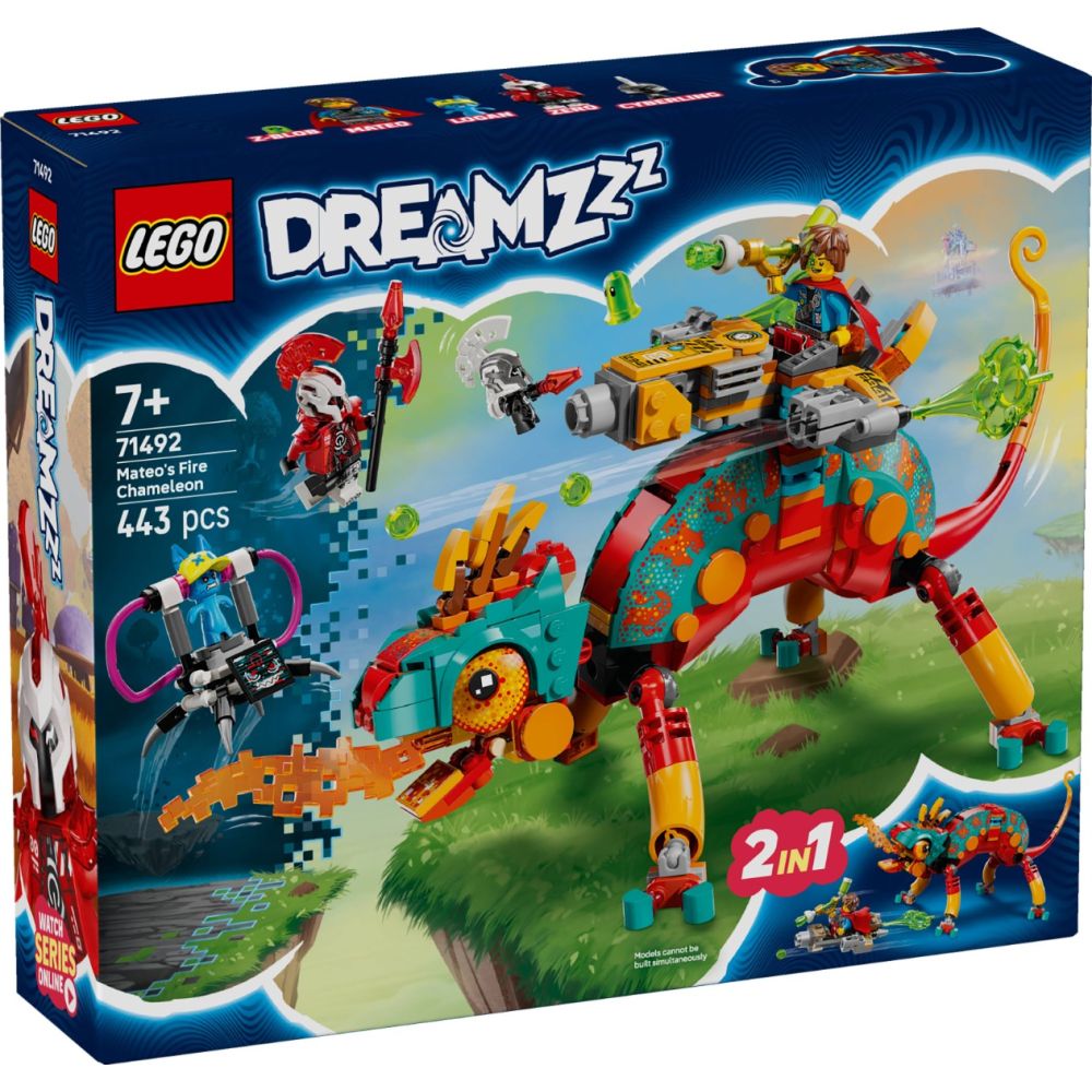 LEGO DREAMZzz 71492 - Cameleonul de foc al lui Mateo (443 piese)