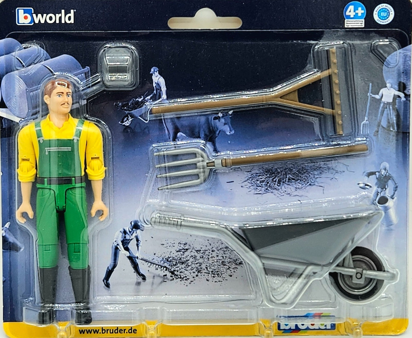BRUDER 62610 - Set Figurina Fermier cu Accesorii