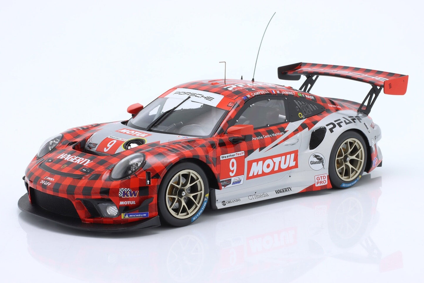 Porsche 911 GT3 R Winner GTD Class 24h Daytona 2022 #9 - 1/18 IxoModels