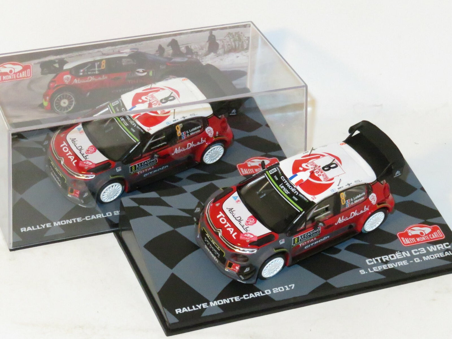 Citroen C3 WRC S.Lefebvre - G.Moreau Rallye Monte-Carlo 2017 #8 cu vitrina plexiglass - 1/43 Altaya