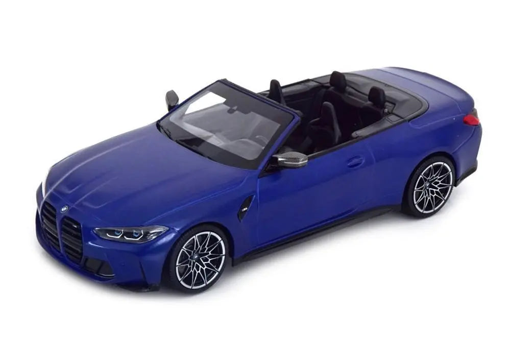 BMW M4 Cabriolet 2021 albastru mat 1/438pcs - 1/18 Minichamps
