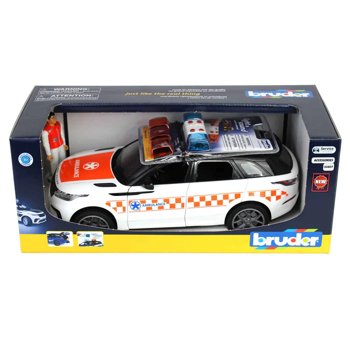 BRUDER 02885 - Masina de urgenta Range Rover Velar cu paramedic