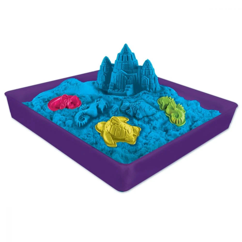 SET nisip kinetic albastru 454g cu tavita - KINETIC SAND
