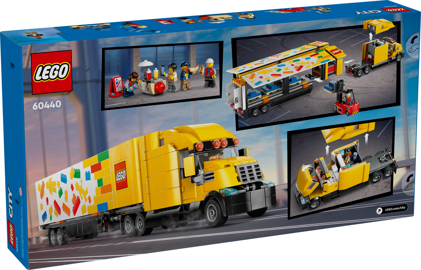 LEGO City 60440 - Camion de livrare galben (1061 piese)