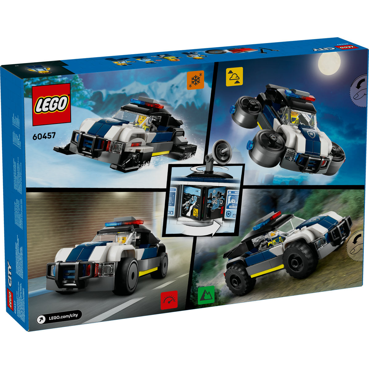Lego City 60457 - Garaj personalizat pentru masini de politie (489 piese)