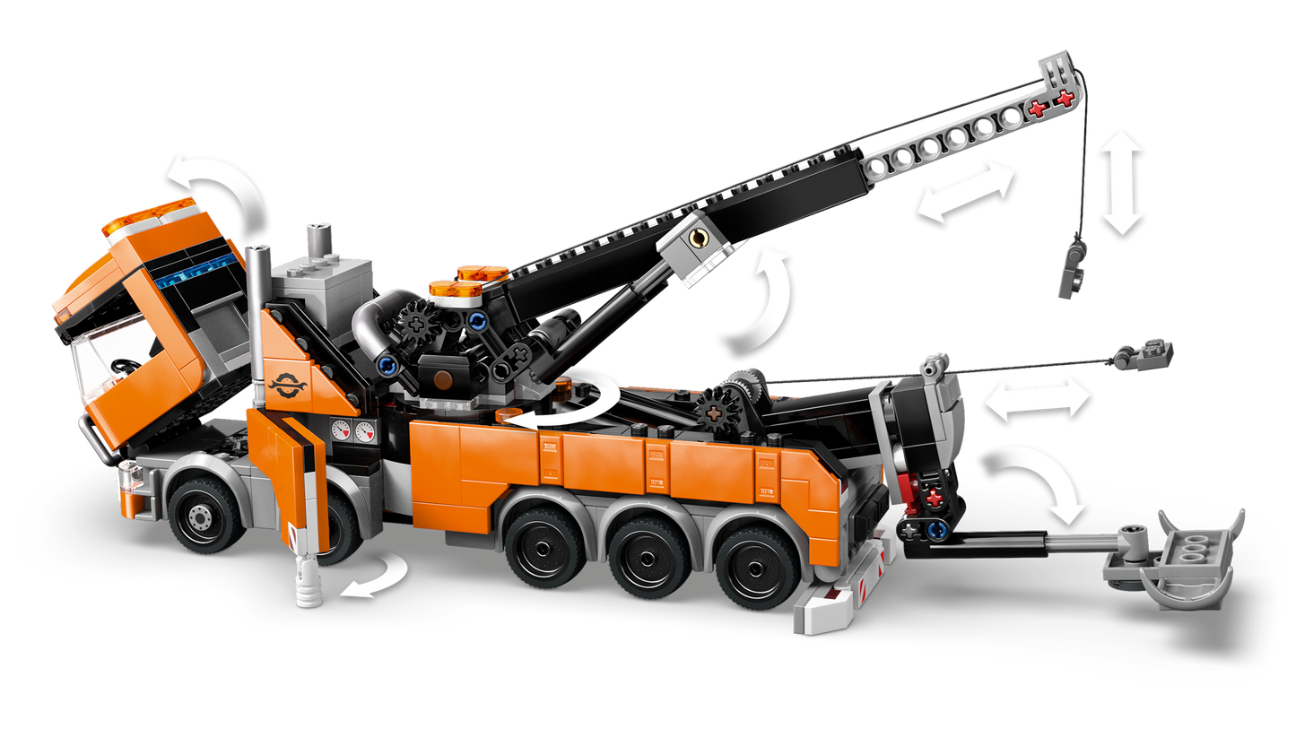LEGO City 60467 - Camion de remorcare si recuperare cu macara (793 piese)
