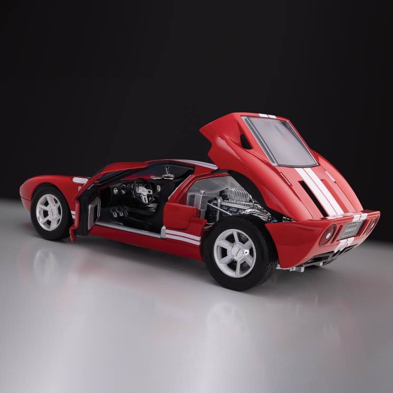 Ford GT Concept rosu/dungi albe - 1/12 Motormax