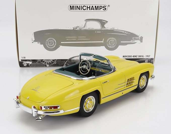 Mercedes-Benz 300SL roadster cu hardtop W198 1957 galben - 1/18 Minichamps