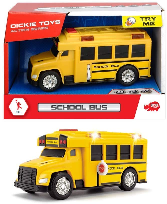 Masinuta Autobuz scolar Dickie Toys 15 cm cu lumini si sunete - Dickie Toys