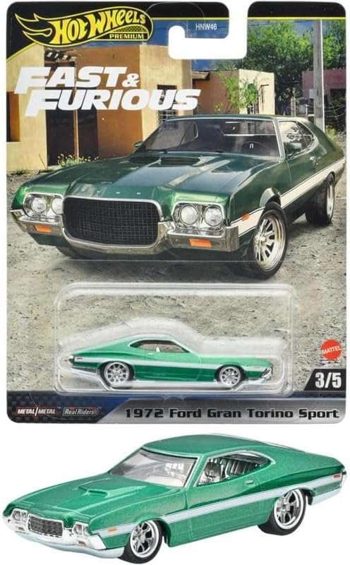 Masinuta metalica Ford Gran Torino Sport 1972 - 1/64 HW Premium