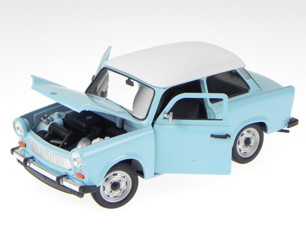 Trabant 601 bleu/alb - 1/24 Welly