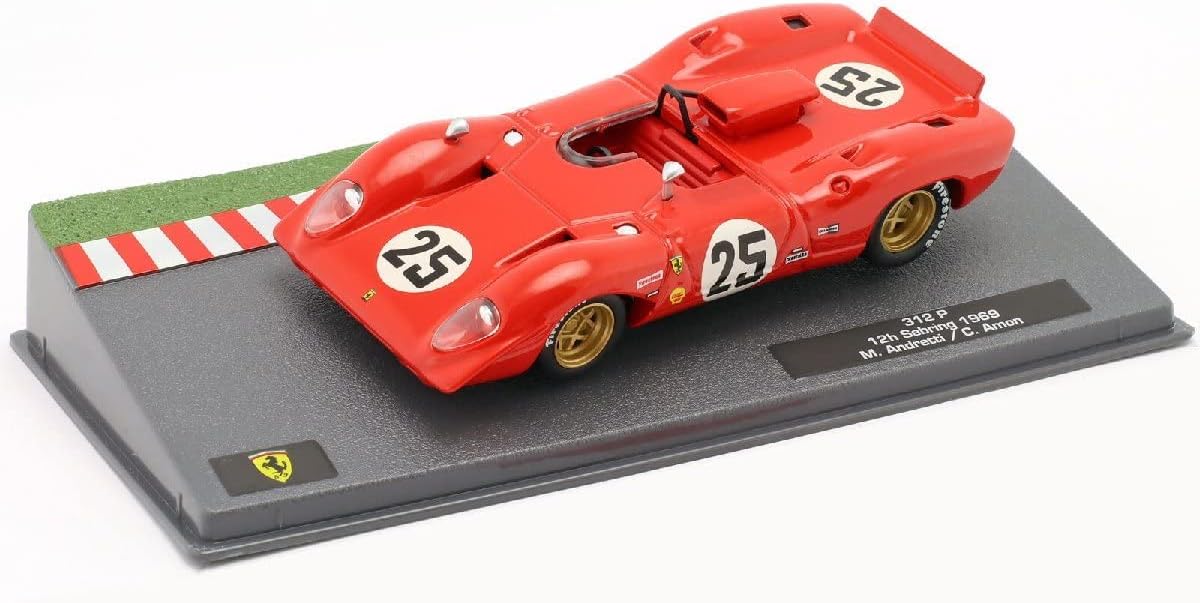 Ferrari 312P 12h Sebring 1969 #25 cu vitrina plexiglass - 1/43 Edicola