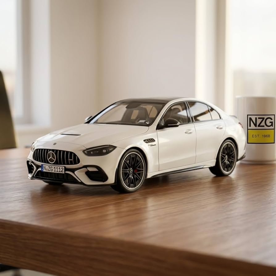 Mercedes AMG C63 S E Performance alb - 1/18 NZG