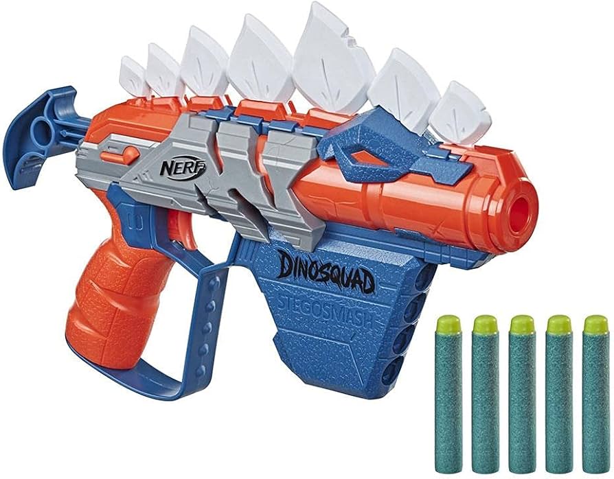 Blaster Nerf Dinosquad - Stegosmash cu 5 proiectile