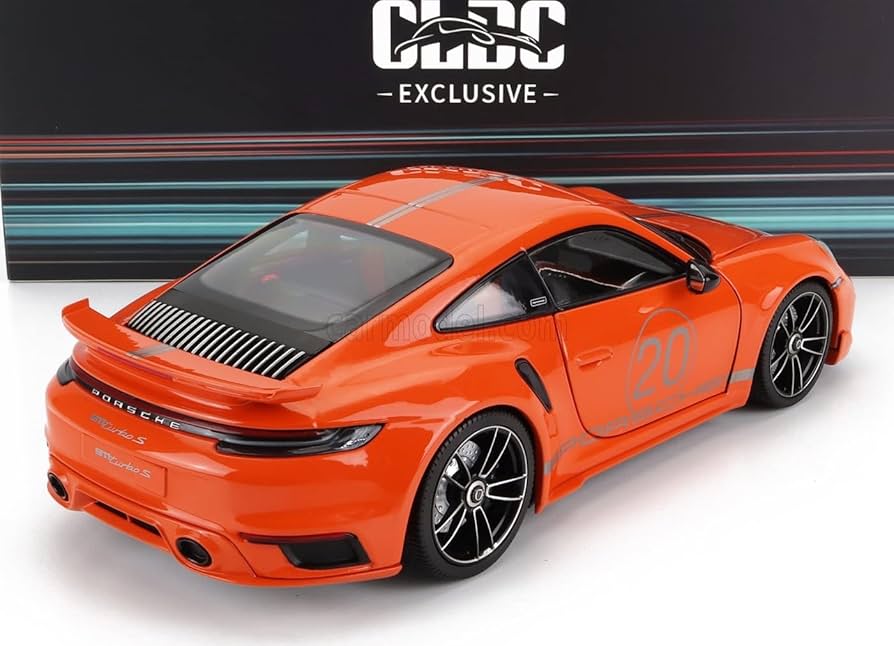 Porsche 911 Turbo S Coupe Sport Design 2021 portocaliu - 1/18 Minichamps