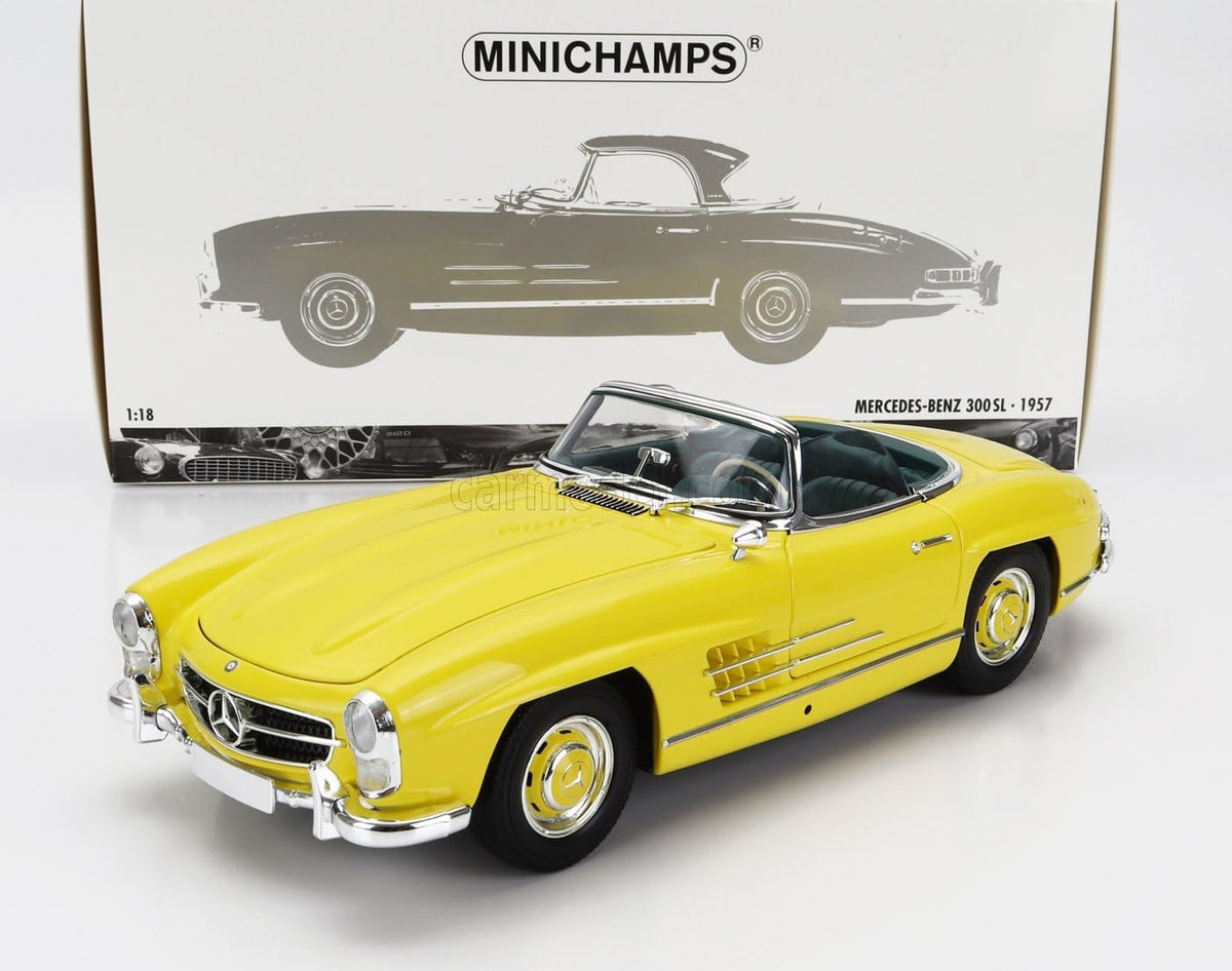 Mercedes-Benz 300SL roadster cu hardtop W198 1957 galben - 1/18 Minichamps
