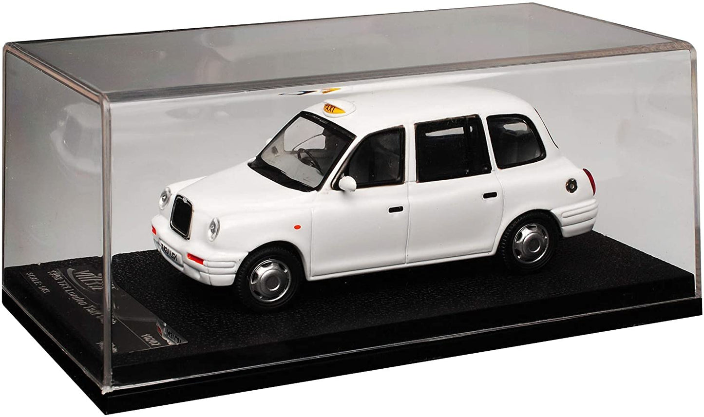 London Taxi Cab TX1 1998 alb cu vitrina plexiglass - 1/43 Vitesse