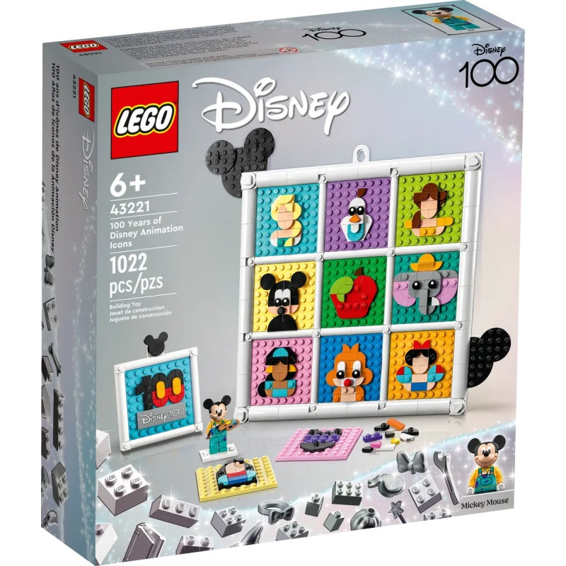 LEGO Disney 43221 - 100 de ani de figuri emblematice de animatie Disney (1022 piese)