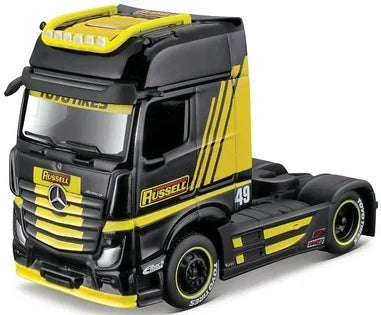Camion Cap tractor Mercedes-Benz Actros 1851 galben/negru - 1/64 Maisto Design