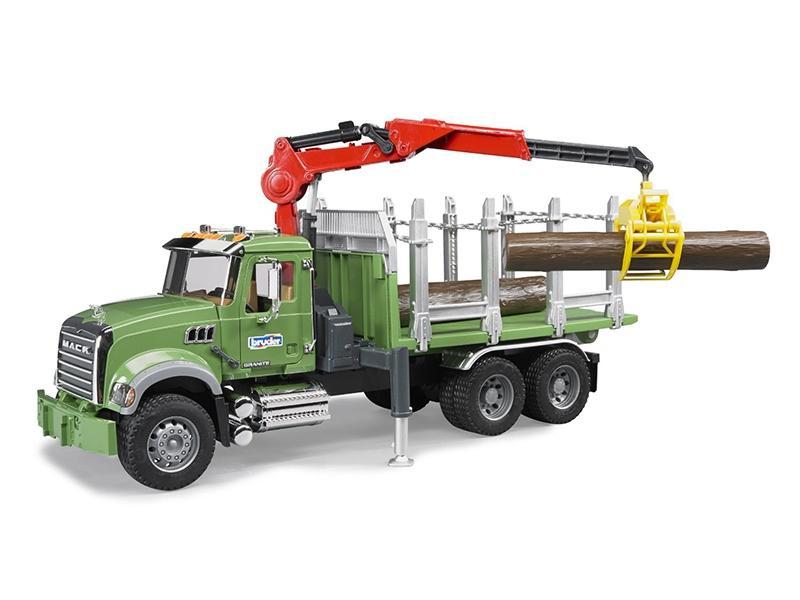 BRUDER 02824 - Camion forestier Mack cu macara