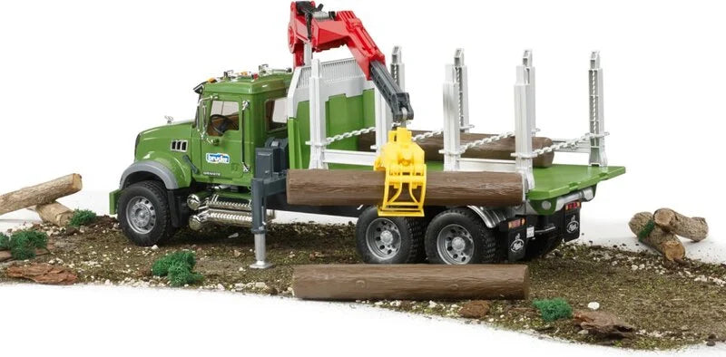BRUDER 02824 - Camion forestier Mack cu macara