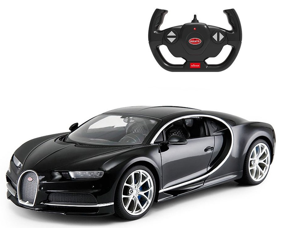 Bugatti Chiron negru cu telecomanda - 1/14 Rastar