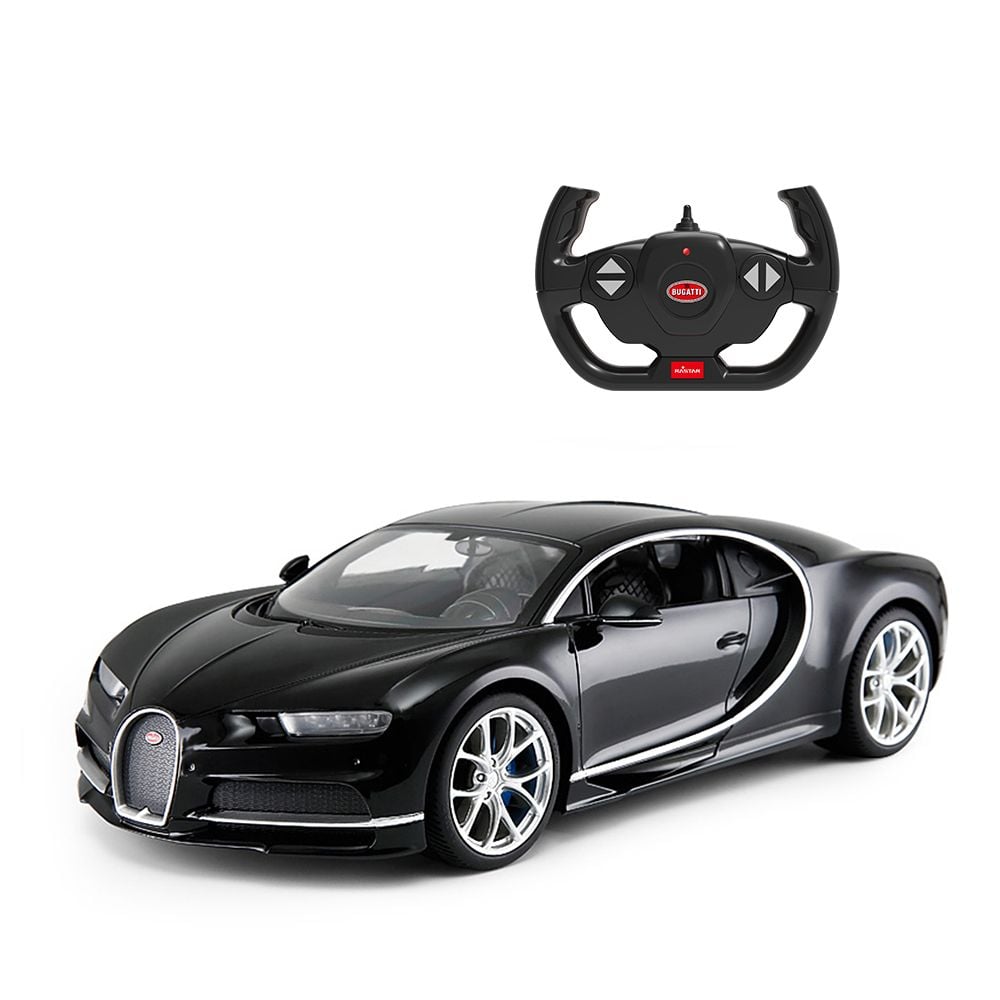 Bugatti Chiron negru cu telecomanda - 1/14 Rastar