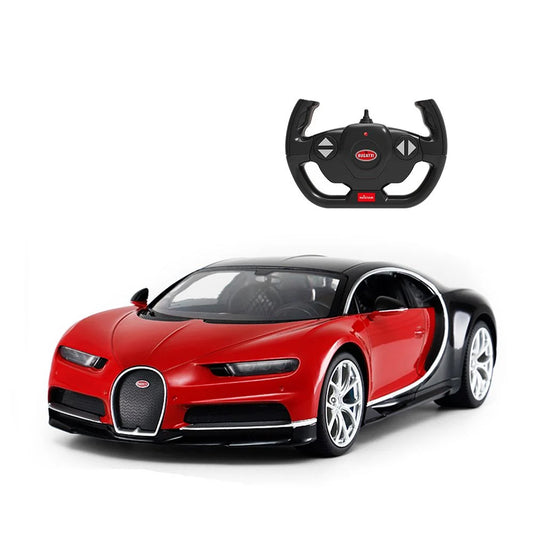 Bugatti Chiron rosu/negru cu telecomanda - 1/14 Rastar