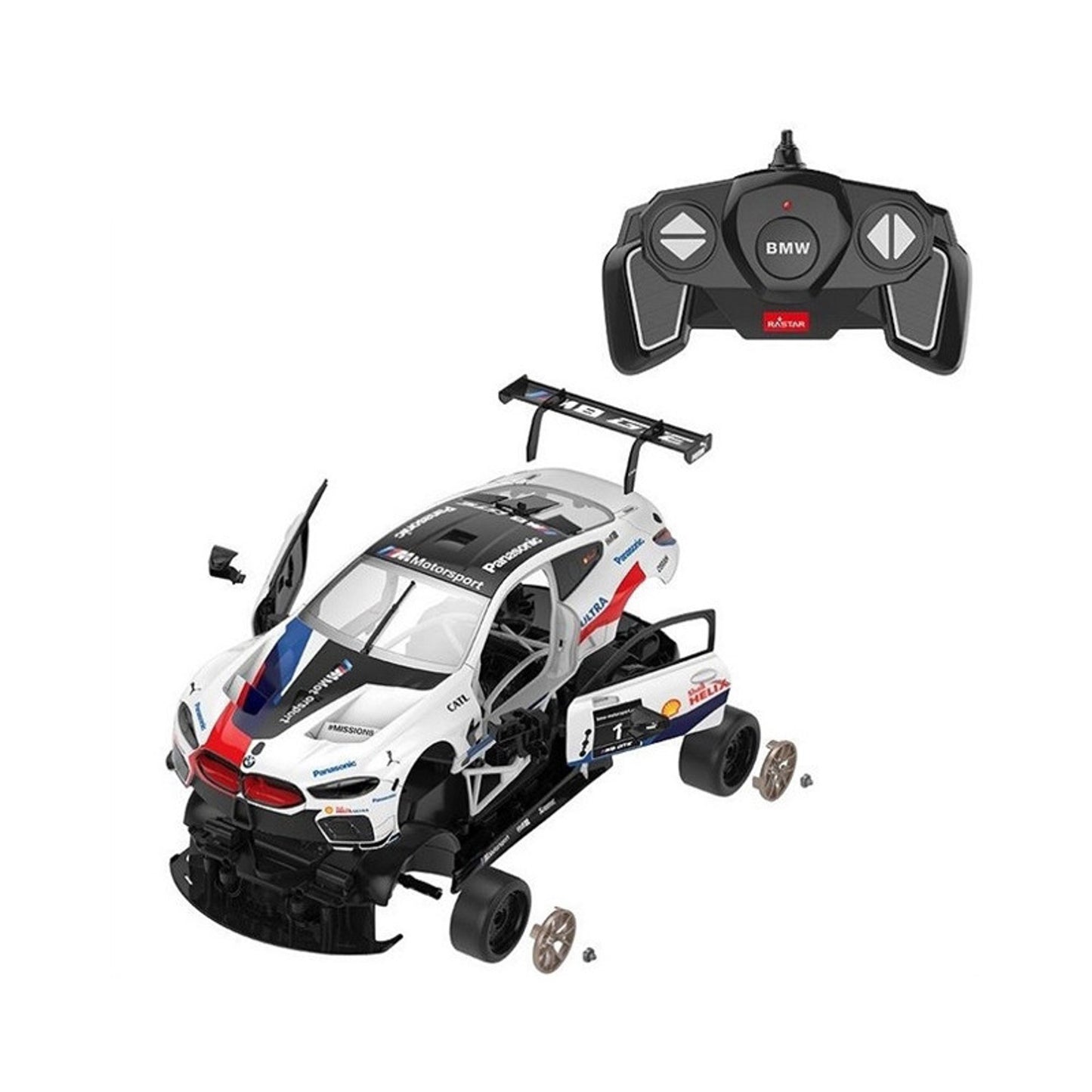 BMW M8 GTE de asamblat cu telecomanda - 1/18 Rastar