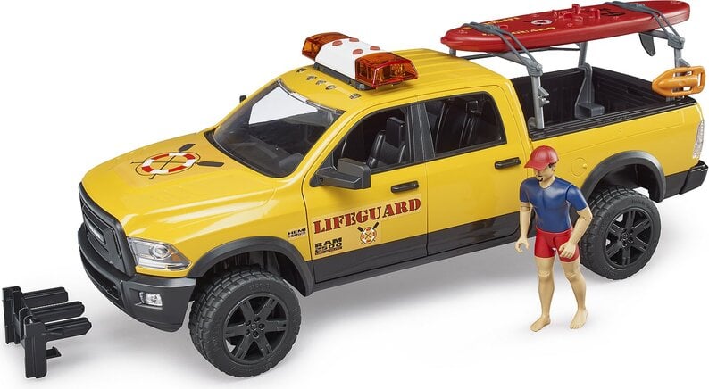 BRUDER 2506 - RAM 2500 Power Wagon Serviciu de salvamari, cu figurină și accesorii
