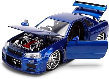 Nissan Skyline GT-R R34 Brian's albastru - 1/24 Jada