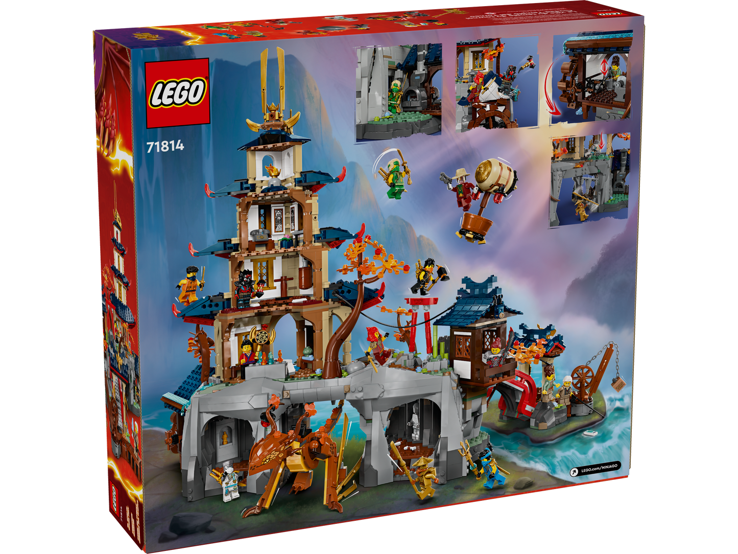 LEGO NINJAGO 71814 - Orasul templelor la turneu (3489 piese)