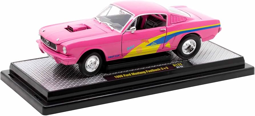 Ford Mustang Fastback 2+2 1966 R121 roz - 1/24 M2 Machines