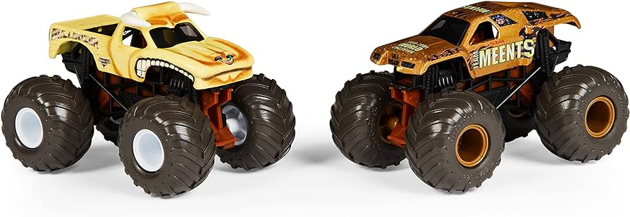 Set 2 masini Monster Jam - Bulldozer si The Meents 1/64
