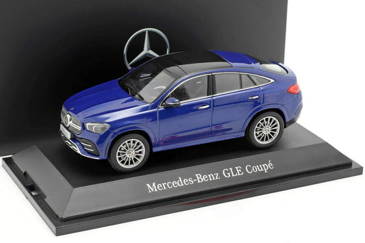Mercedes GLE Coupe brilliant blue cu vitrina plexiglass - 1/43 IScale