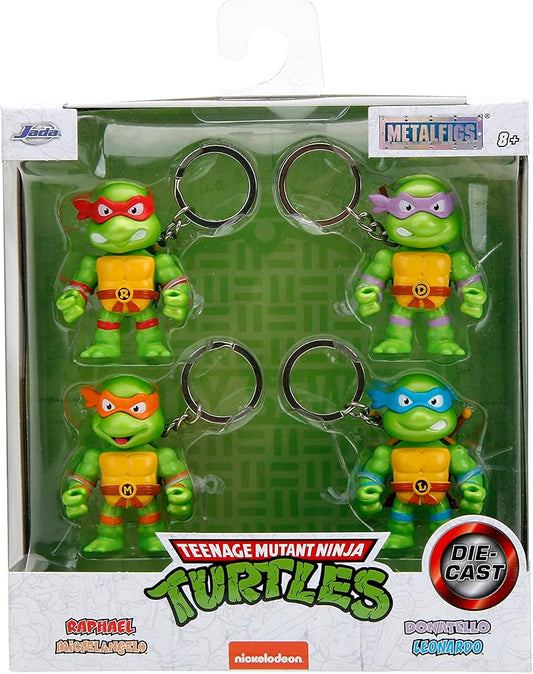 Set 4 brelocuri cu figurine metalice testoasele ninja 5cm - Jada