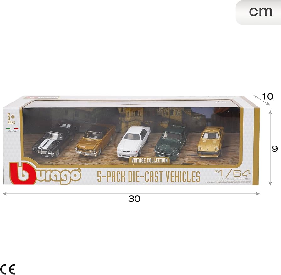 Set 5 masinute metalice Vintage Collection - 1/64 Bburago